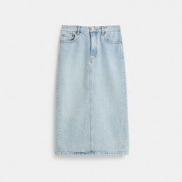 Restored Long Denim Skirt