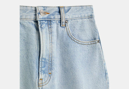 Restored Long Denim Skirt