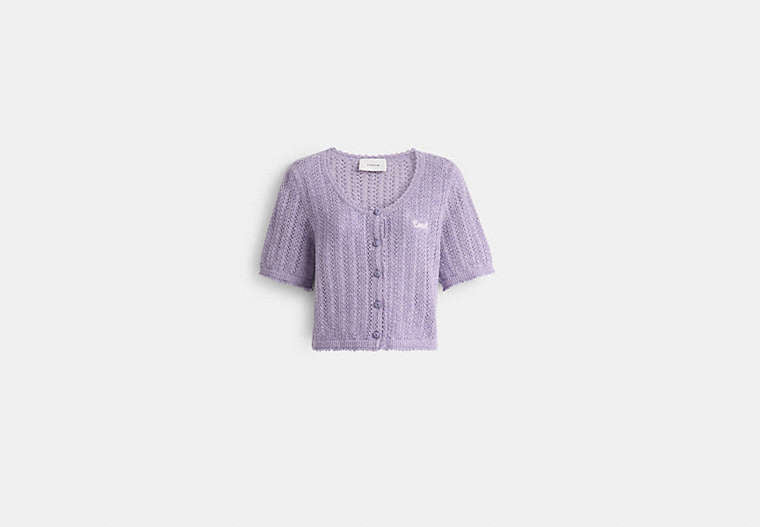 Restored Cropped Knit Button Up Top