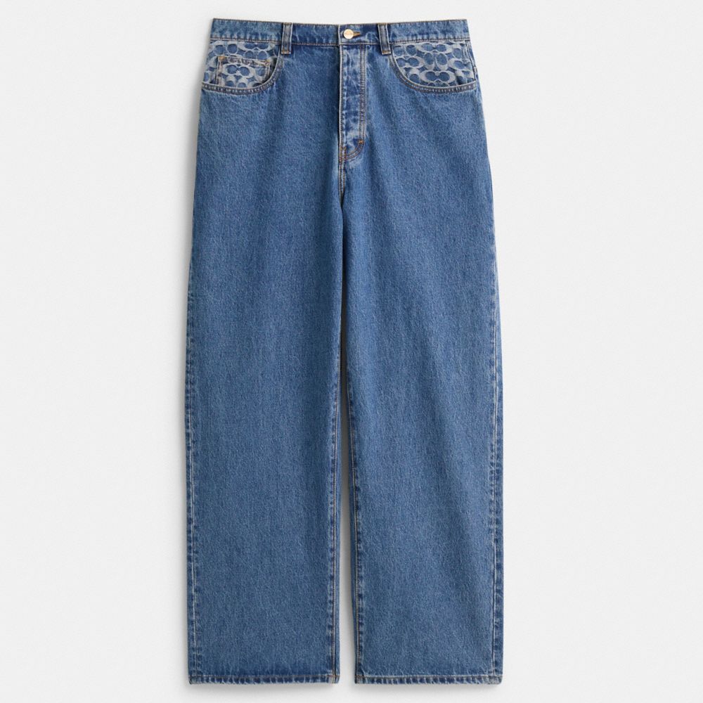 Restored Medium Wash Skater Jeans