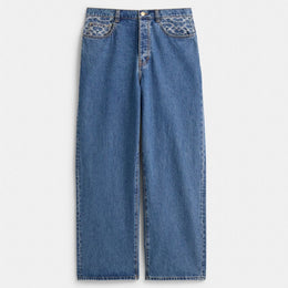 Restored Medium Wash Skater Jeans