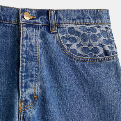 Restored Medium Wash Skater Jeans