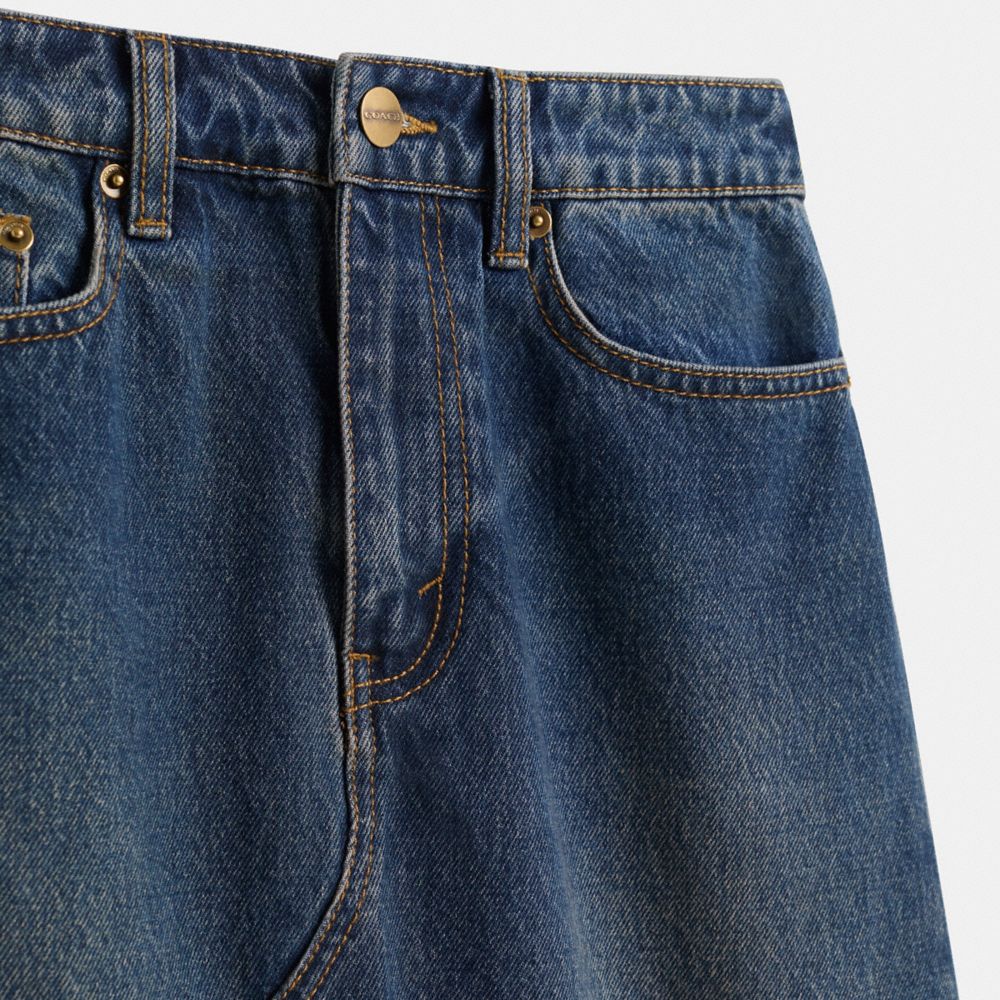 Restored Denim Skirt