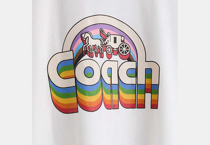 Restored Rainbow Horse And Carriage T-Shirt