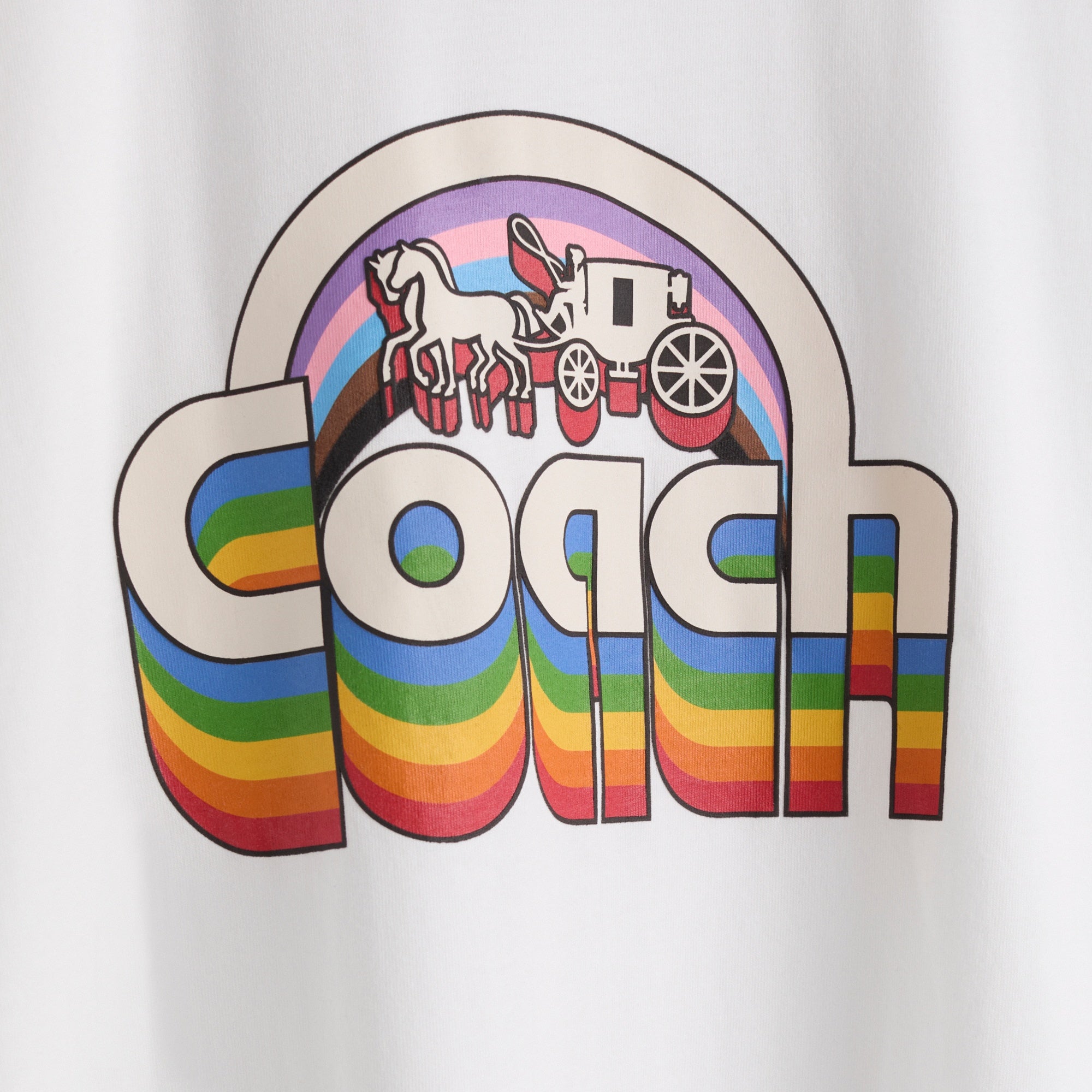 Restored Rainbow Horse And Carriage T-Shirt