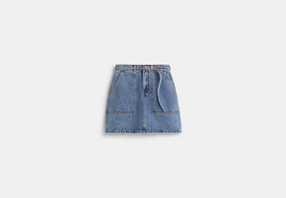 Restored Denim Skirt