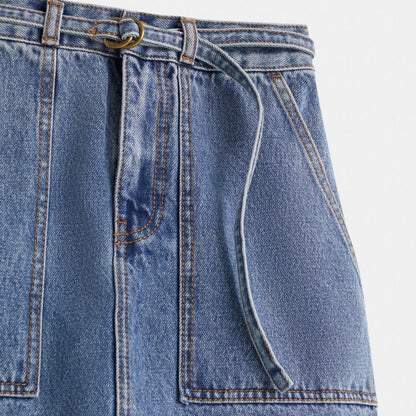 Restored Denim Skirt