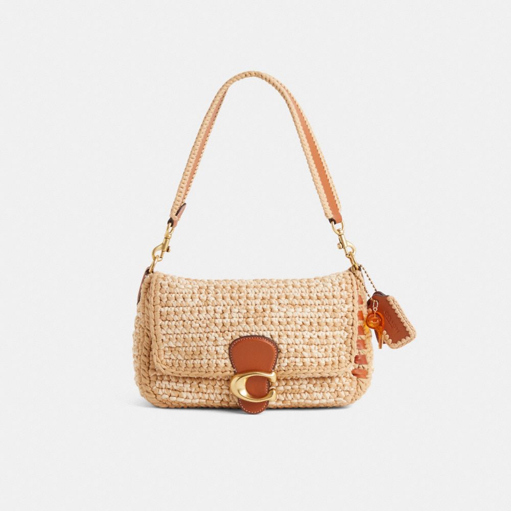 Custom Soft Tabby Shoulder Bag With Crochet