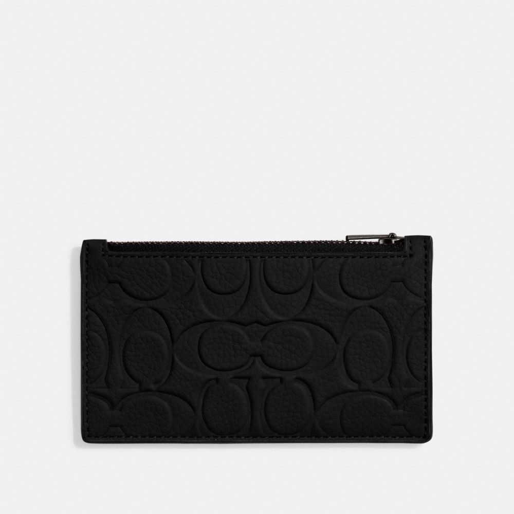 Zip Card Case In Signature Leather
