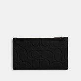 Zip Card Case In Signature Leather