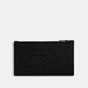 Zip Card Case In Signature Leather