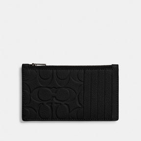 Zip Card Case In Signature Leather