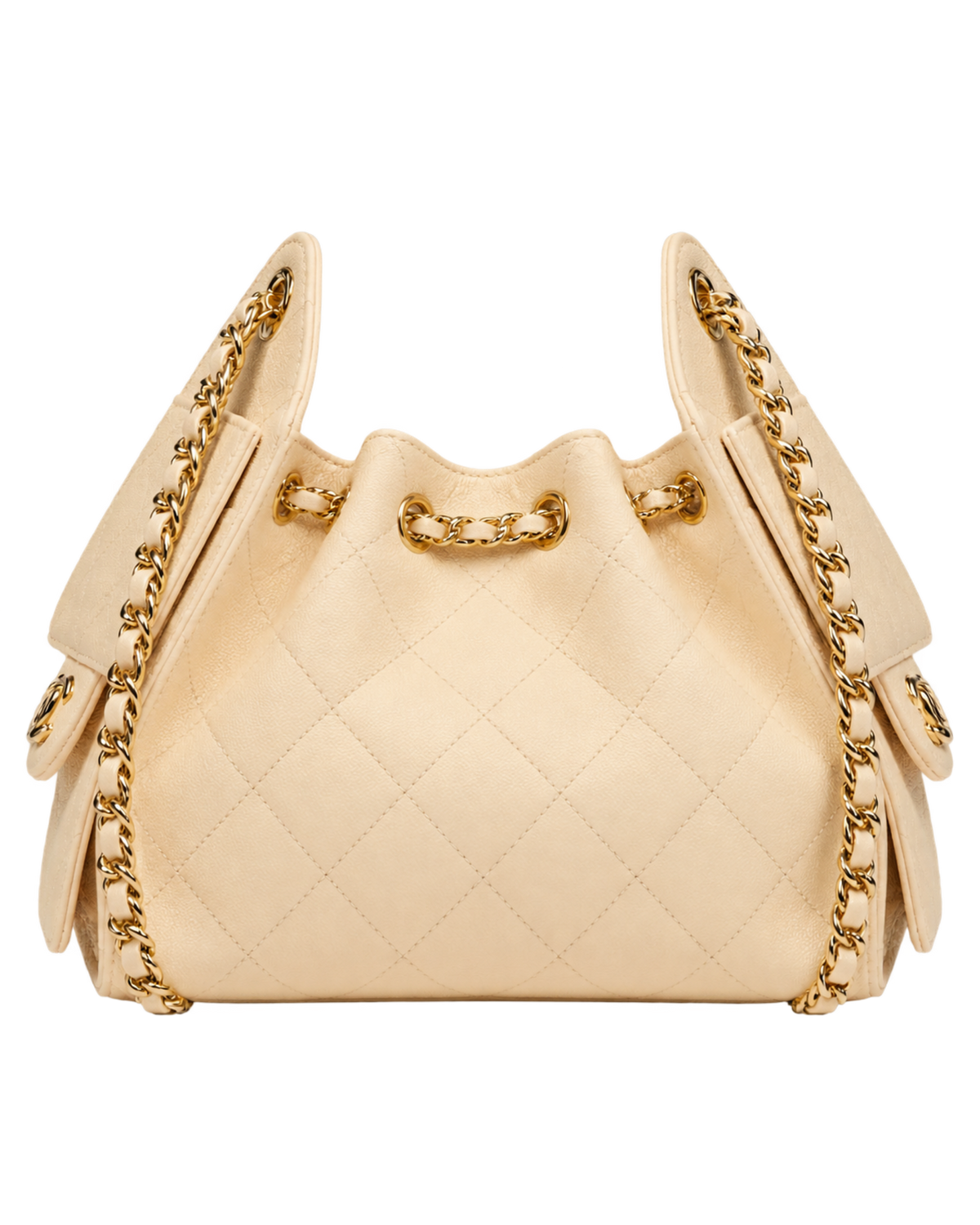 CHANEL 25 Mini Handbag Grained Calfskin & Gold-Tone Metal  Ecru