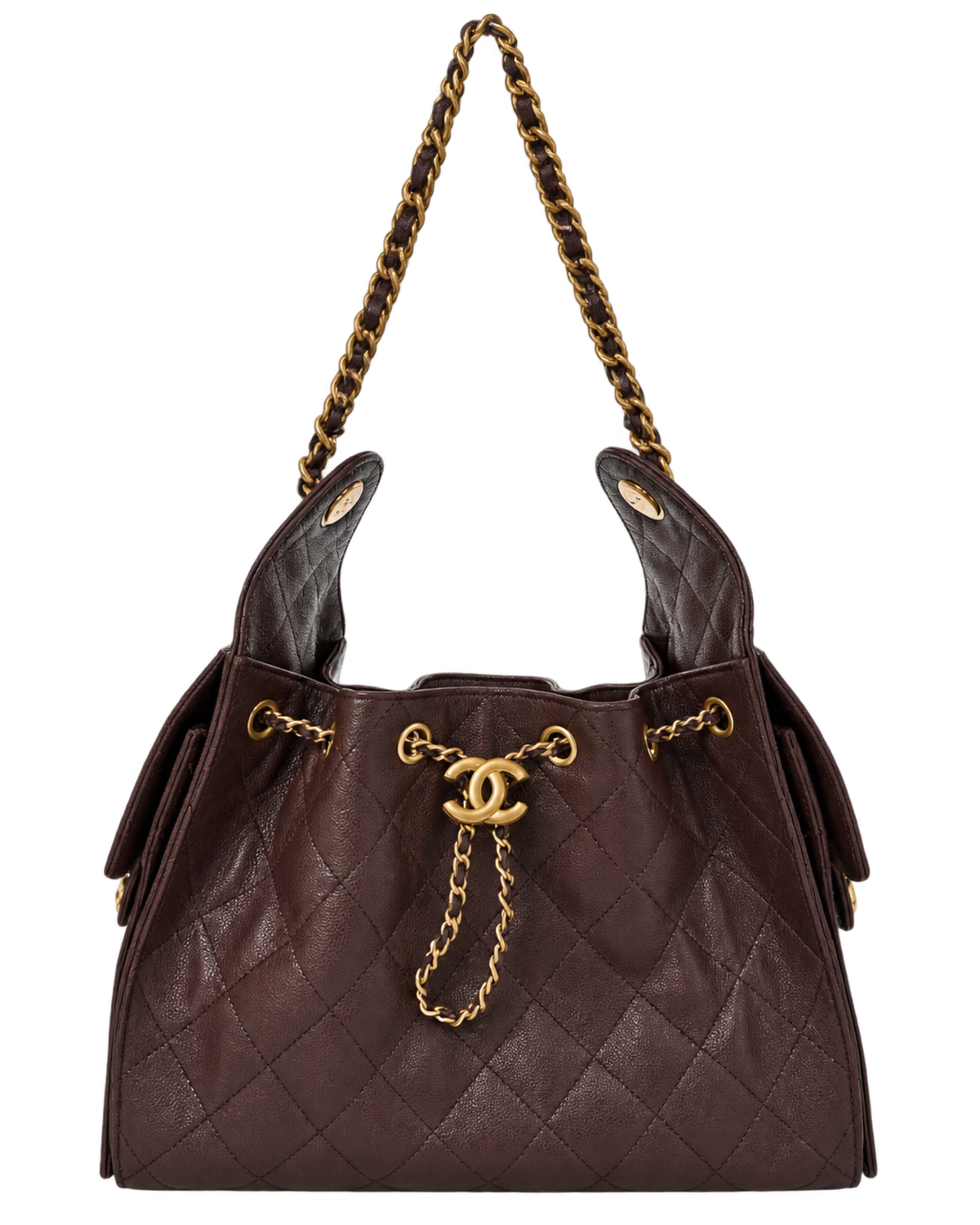 Chanel Caviar Quilted Small Chanel 25 Handbag Dark Brown
