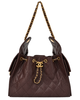 Chanel Caviar Quilted Small Chanel 25 Handbag Dark Brown