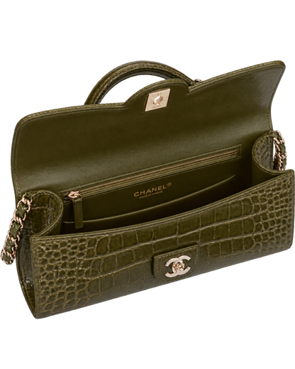 Chanel Long Top Handle Clutch with Chain