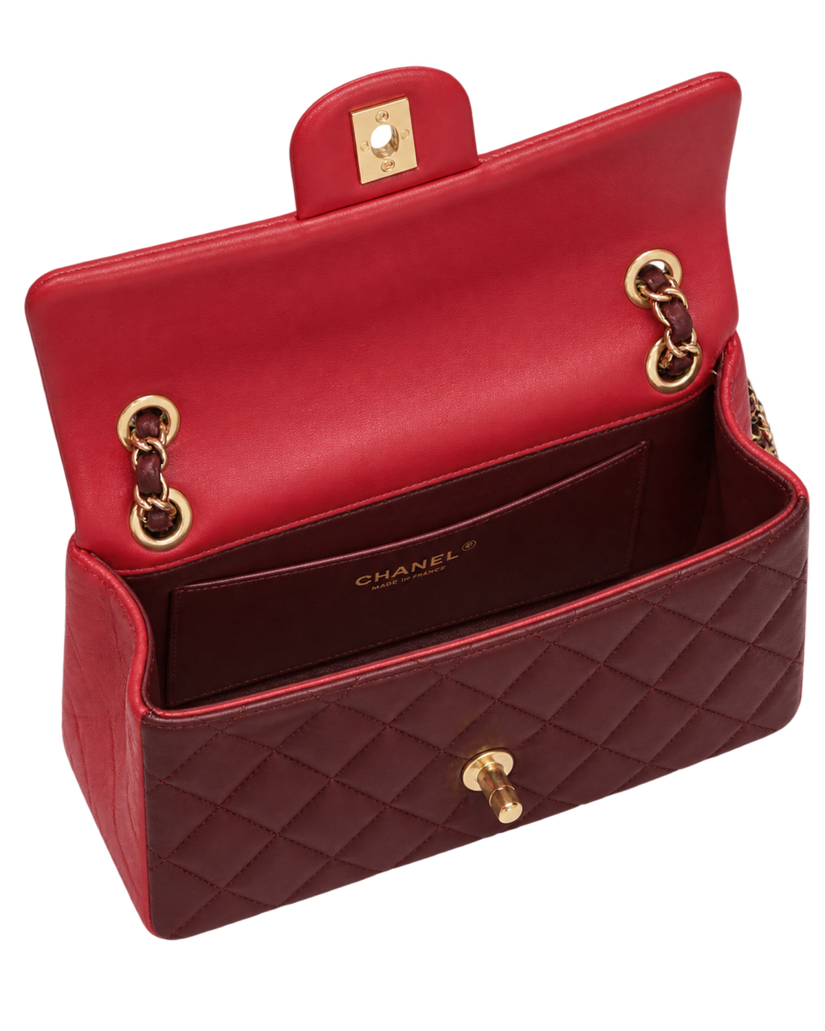 Chanel Mini Rectangular Classic Tricolor Lambskin Single Flap crossbody bag