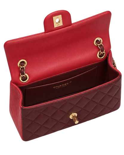 Chanel Mini Rectangular Classic Tricolor Lambskin Single Flap crossbody bag