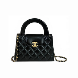 Chanel Nano Kelly Shopper black quilted Lambskin