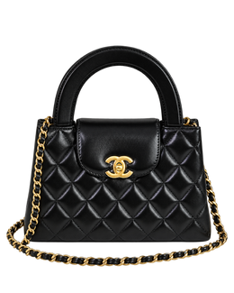 Chanel Nano Kelly Shopper black quilted Lambskin