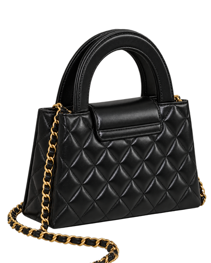 Chanel Nano Kelly Shopper black quilted Lambskin