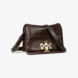 Charlie Runway Croc-Embossed Shoulder Bag