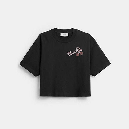 Charms Cropped T-Shirt In Organic Cotton