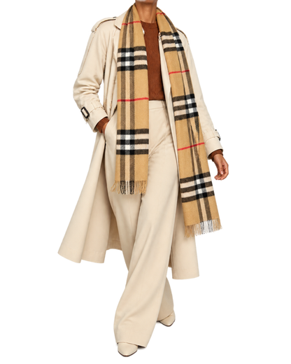 Check Cashmere Scarf
