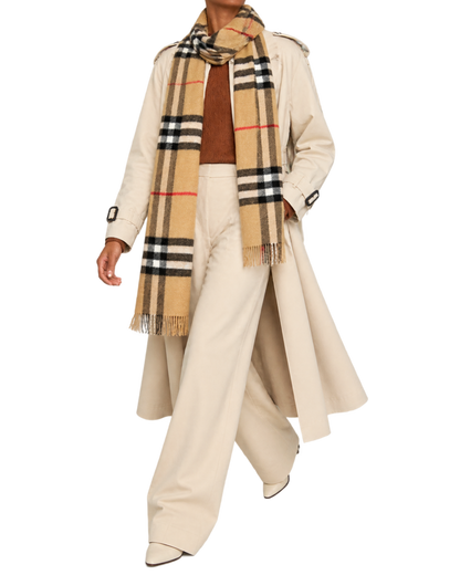 Check Cashmere Scarf