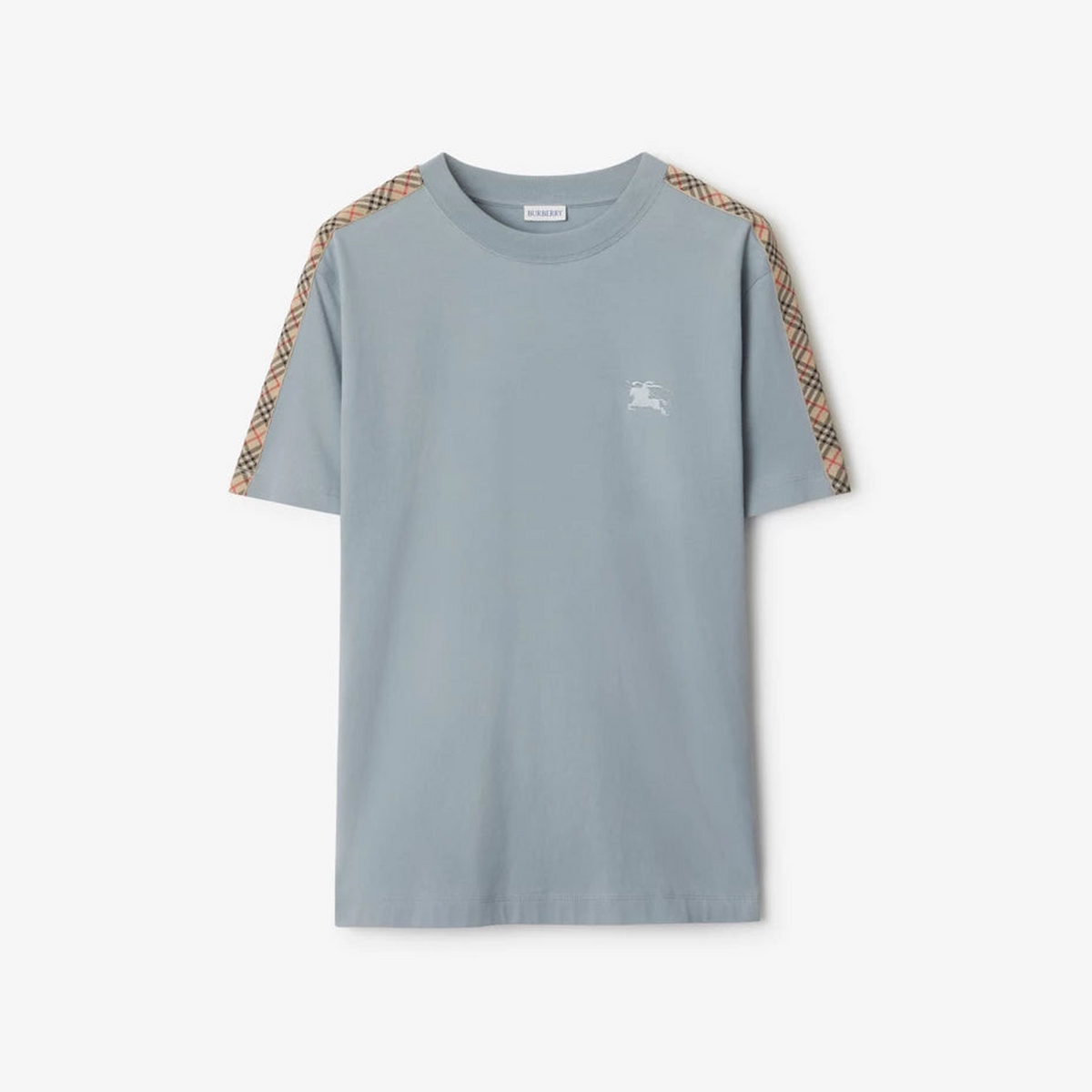 Check Trim Cotton T-shirt