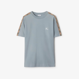 Check Trim Cotton T-shirt
