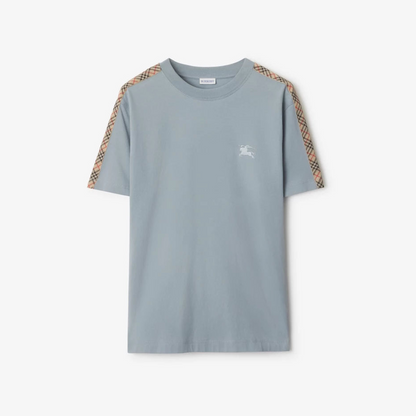 Check Trim Cotton T-shirt