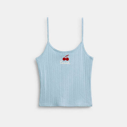 Cherry Pointelle Tank