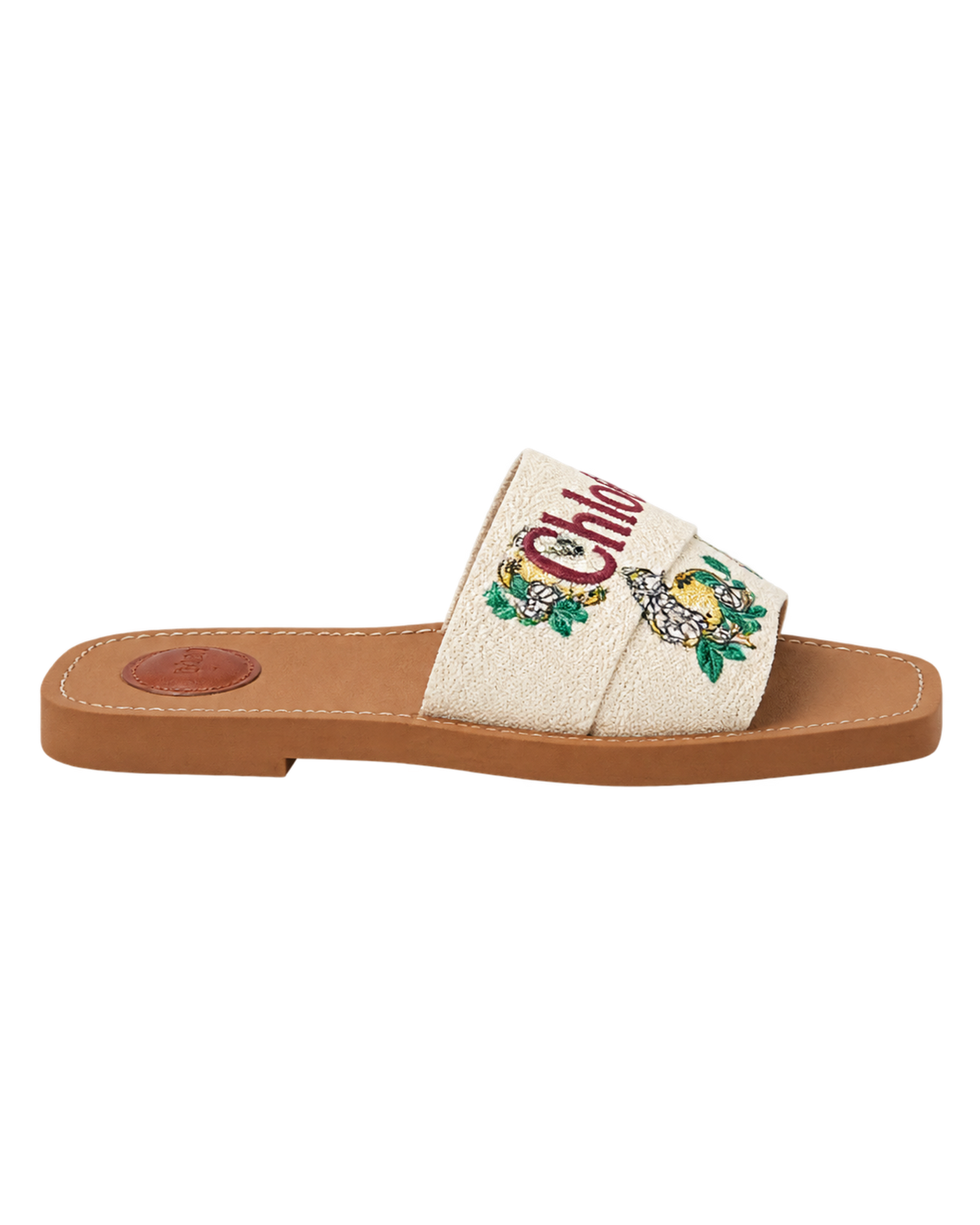 Chloé Woody Mules in Linen Canvas