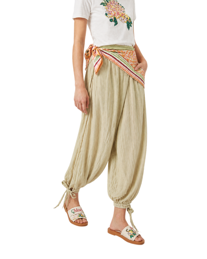 Chloé Woody Mules in Linen Canvas
