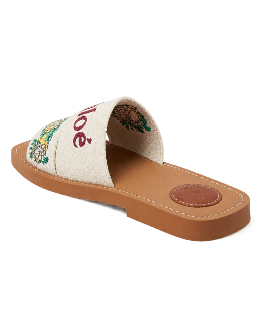 Chloé Woody Mules in Linen Canvas
