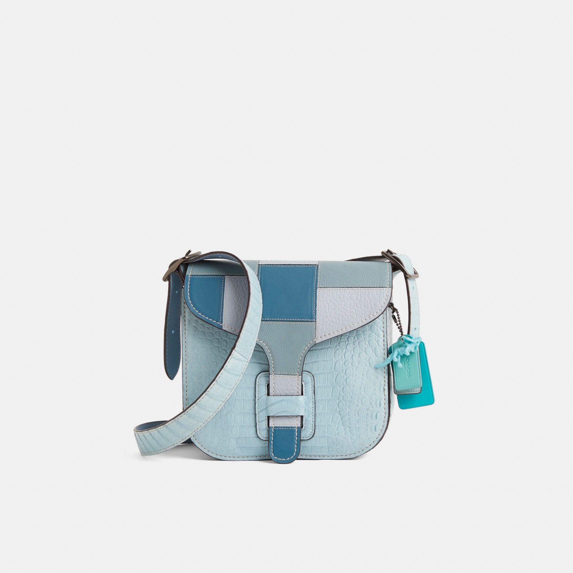 Reloved Courier Bag In Crocodile
