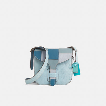 Reloved Courier Bag In Crocodile