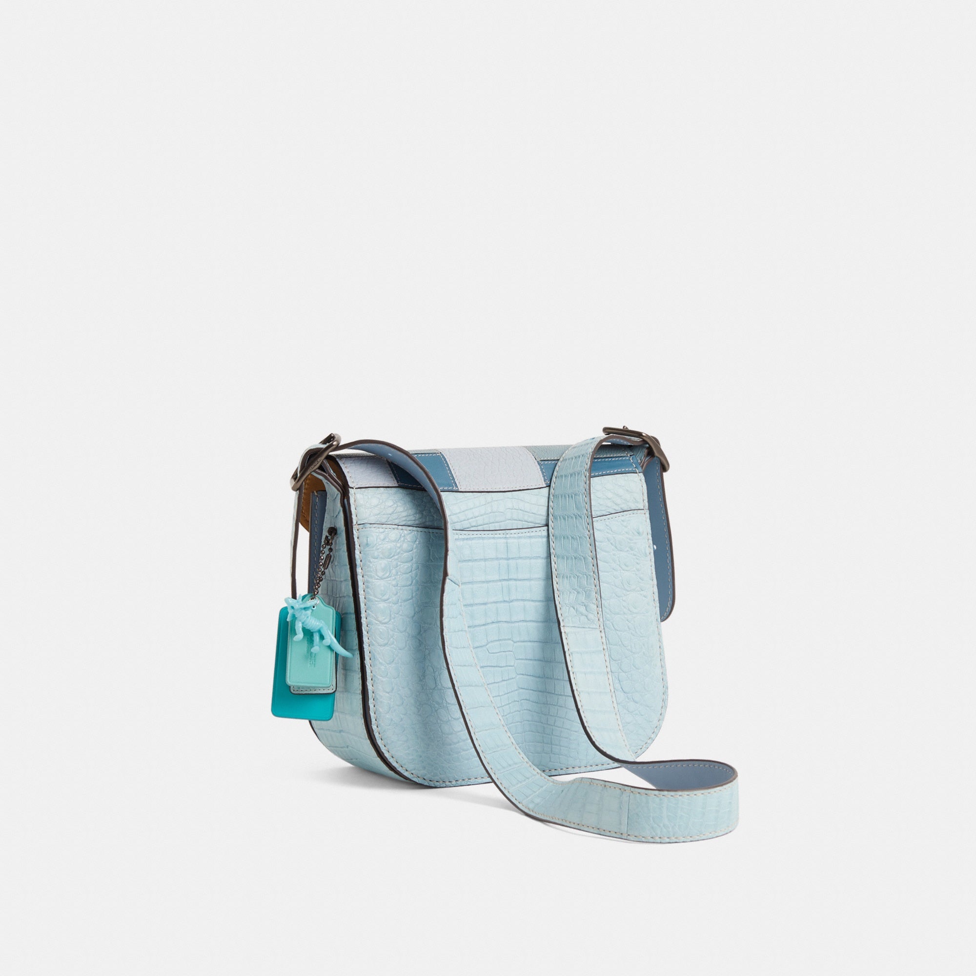 Reloved Courier Bag In Crocodile