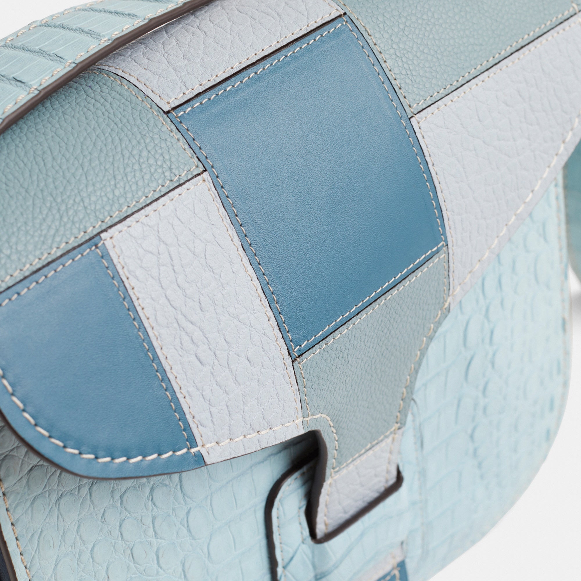 Reloved Courier Bag In Crocodile