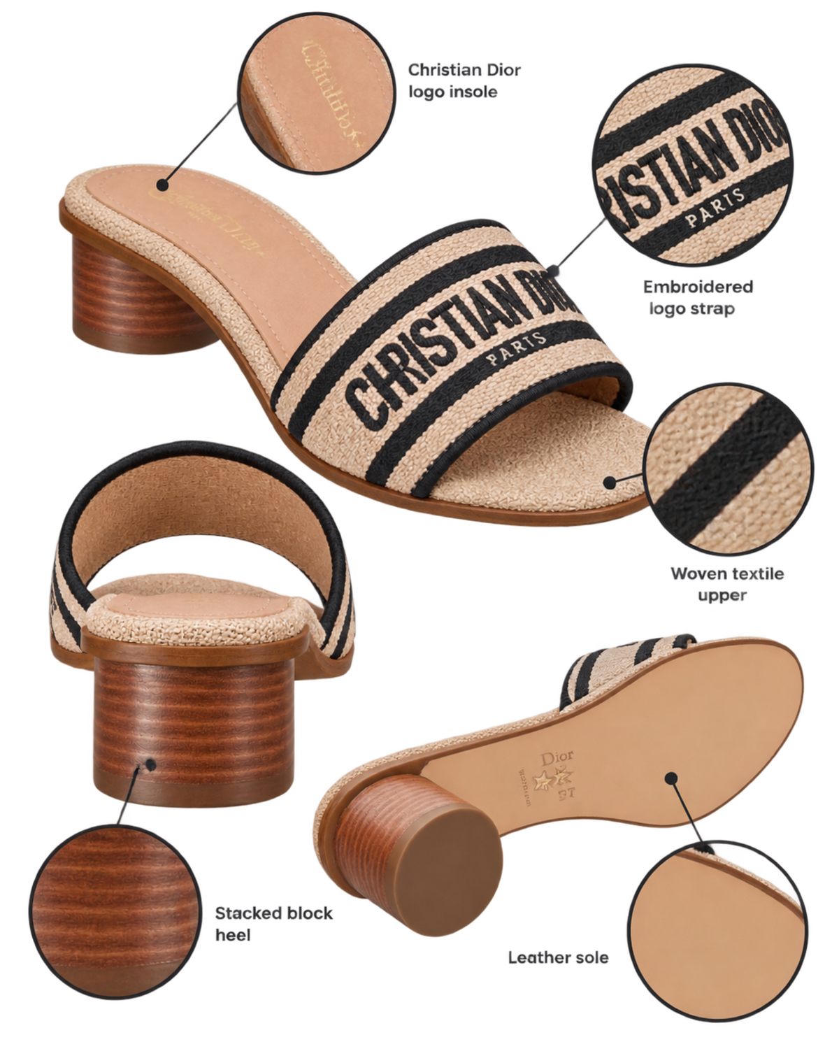 Christian Dior Dway Heeled Slide