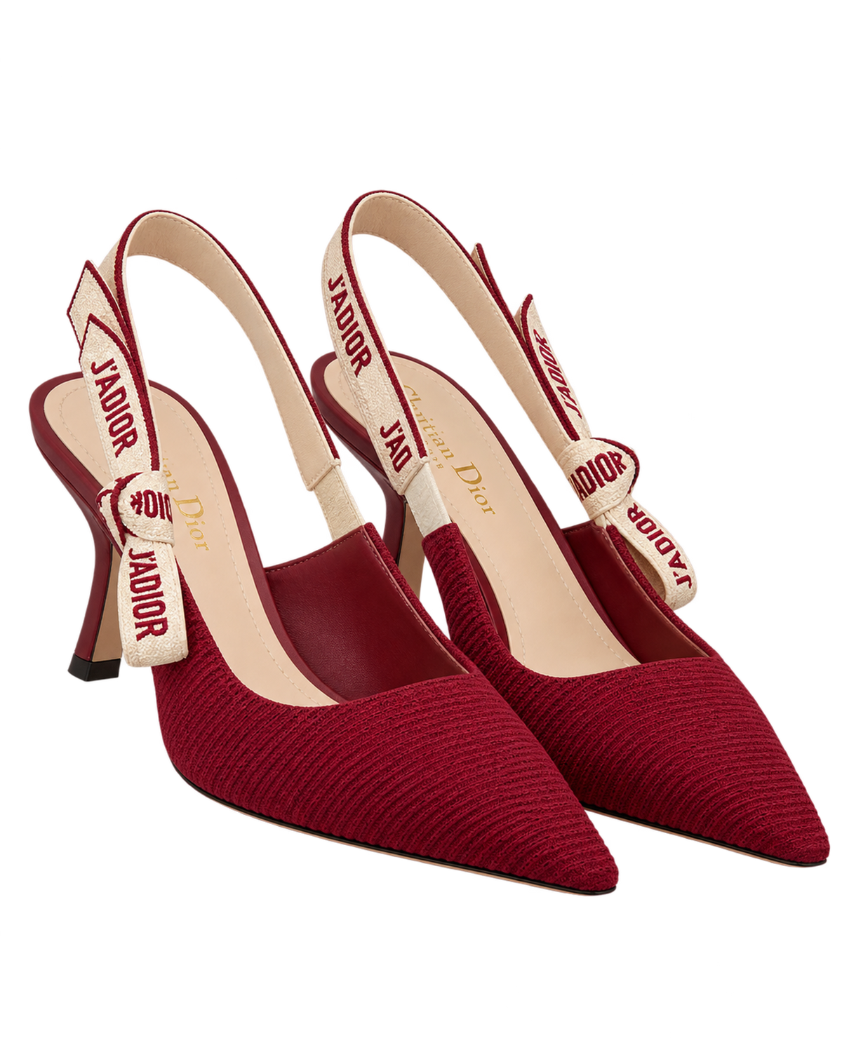 Christian Dior J'Adior Slingback Pump Ruby Red Technical Fabric
