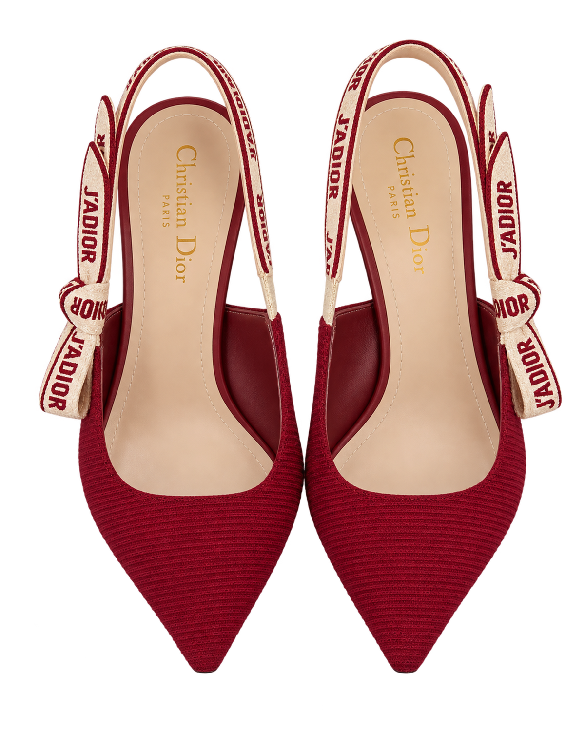 Christian Dior J'Adior Slingback Pump Ruby Red Technical Fabric