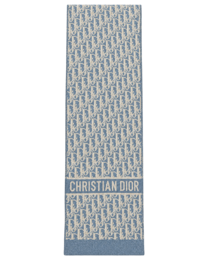 Christian Dior Long Cashmere Jacquard Pattern Scar