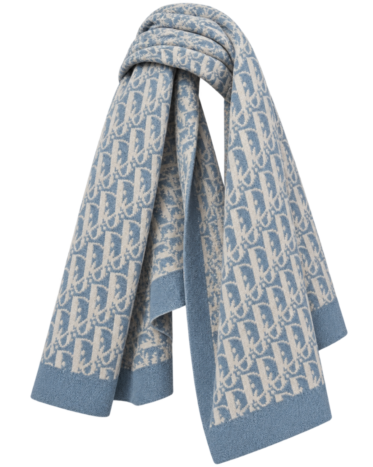 Christian Dior Long Cashmere Jacquard Pattern Scar