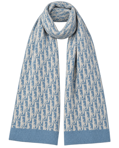Christian Dior Long Cashmere Jacquard Pattern Scar