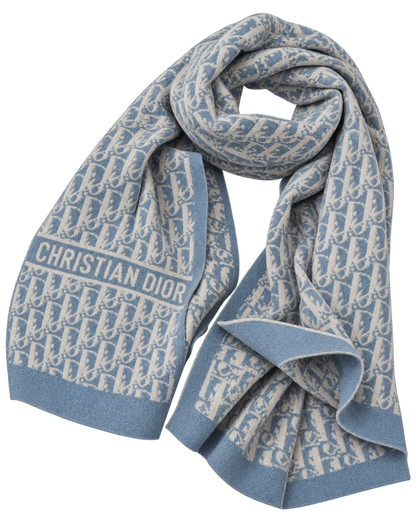 Christian Dior Long Cashmere Jacquard Pattern Scar