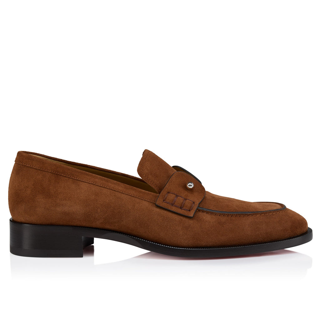 Christian Louboutin Chambelimoc Suede Loafers – Brown