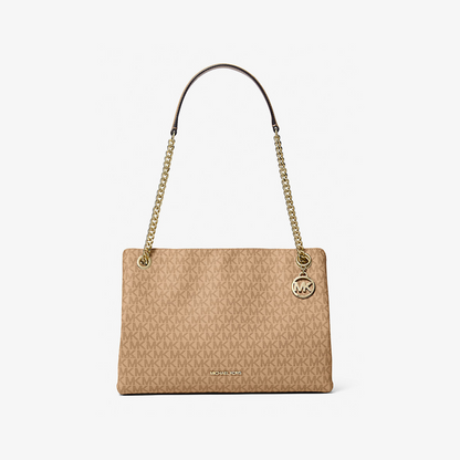 Christina Medium Signature Logo Messenger Bag