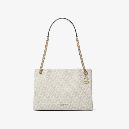 Christina Medium Signature Logo Messenger Bag
